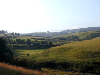 The view up the Caversham Valley from the front garden