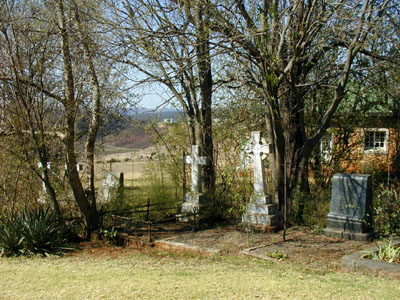 Some of the grave stones in the garden